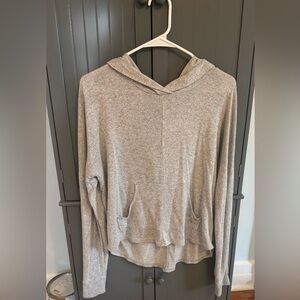 Roxy Heather Gray Lightweight Hooded Sweater